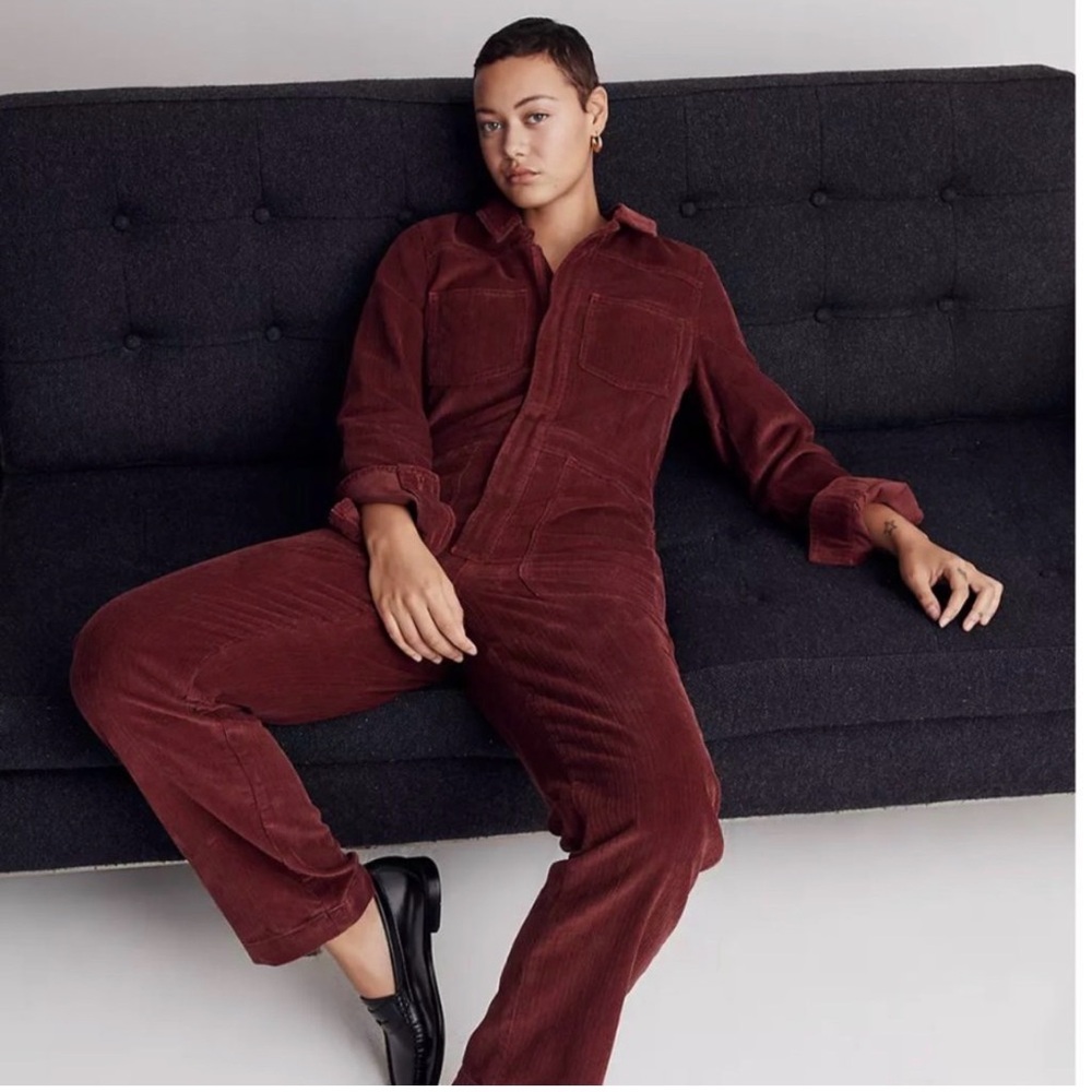 Madewell Corduroy Belted Jumpsuit